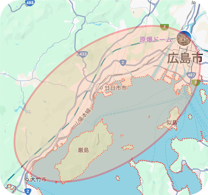 訪問エリア地図